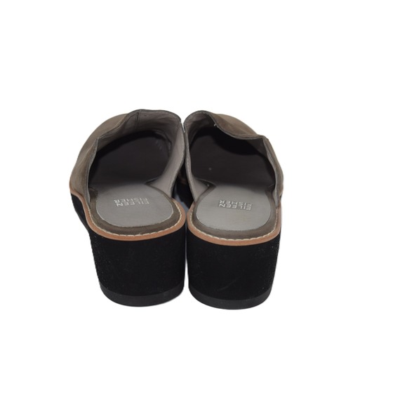 NWOT Eileen Fisher Women's Taupe Suede Wedge Mule Shoes Size 7 - Picture 7 of 8